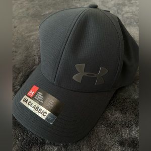 NEW RARE Under Armour Men's ArmourVent Core 2.0 Hat 1328630 Black/Metallic Small
